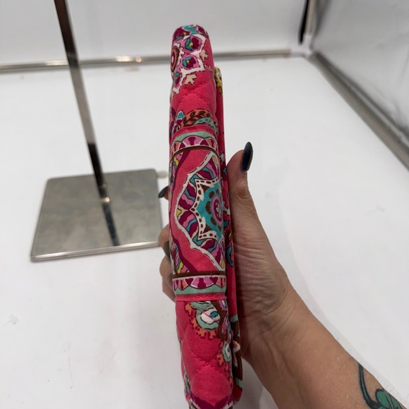 Vera Bradley Tutti Frutti Quilted Cotton Tri-Fold Wallet Clutch with Chain Strap - Picture 12 of 12